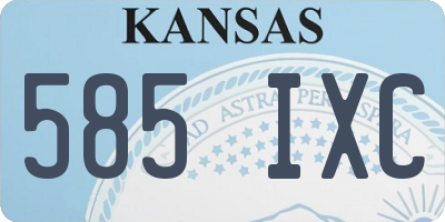KS license plate 585IXC