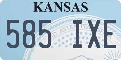 KS license plate 585IXE