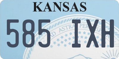 KS license plate 585IXH