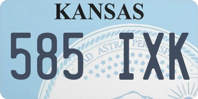 KS license plate 585IXK