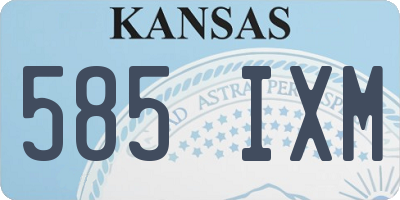 KS license plate 585IXM