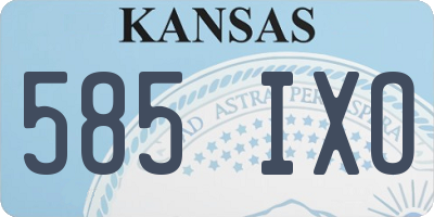KS license plate 585IXO