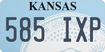 KS license plate 585IXP