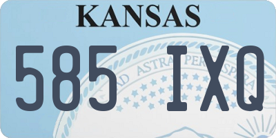 KS license plate 585IXQ