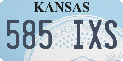 KS license plate 585IXS