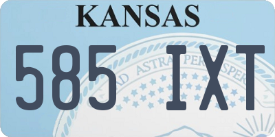 KS license plate 585IXT