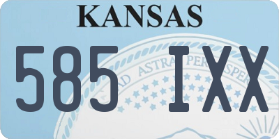 KS license plate 585IXX