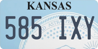 KS license plate 585IXY