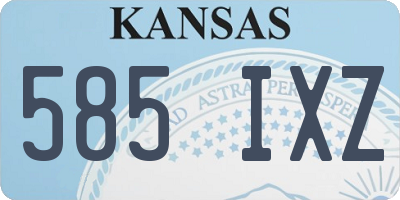 KS license plate 585IXZ