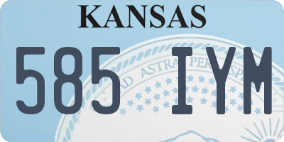 KS license plate 585IYM