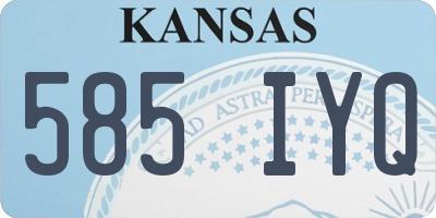 KS license plate 585IYQ