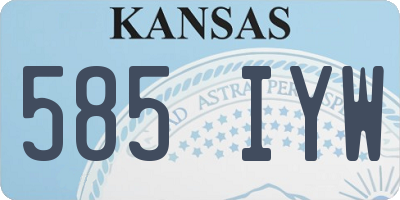 KS license plate 585IYW