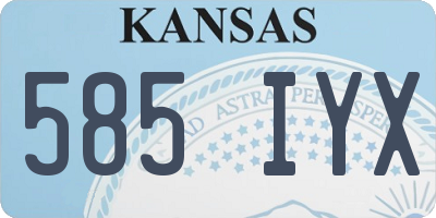 KS license plate 585IYX