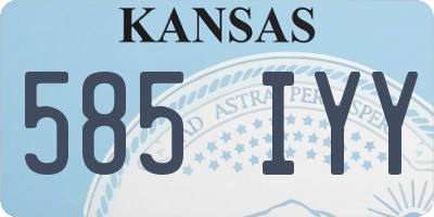 KS license plate 585IYY