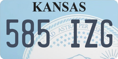 KS license plate 585IZG