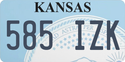 KS license plate 585IZK