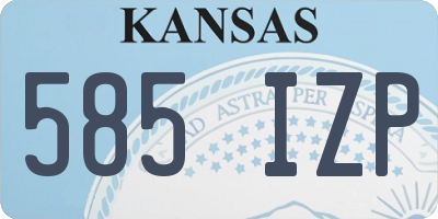 KS license plate 585IZP
