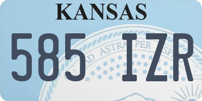 KS license plate 585IZR