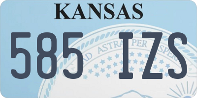KS license plate 585IZS