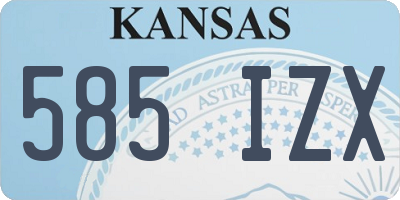 KS license plate 585IZX