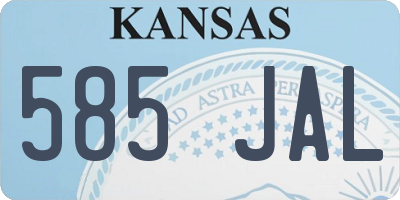 KS license plate 585JAL