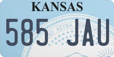 KS license plate 585JAU