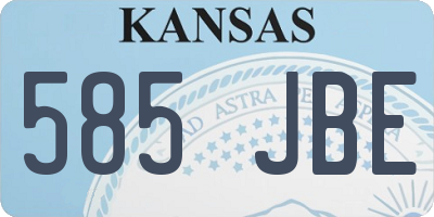 KS license plate 585JBE