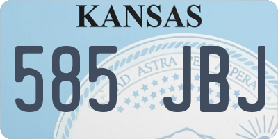 KS license plate 585JBJ