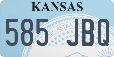 KS license plate 585JBQ
