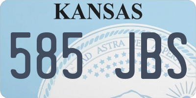 KS license plate 585JBS