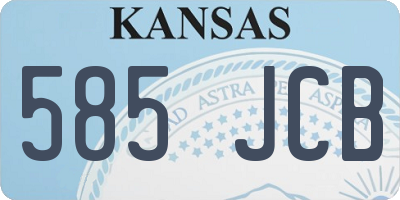 KS license plate 585JCB