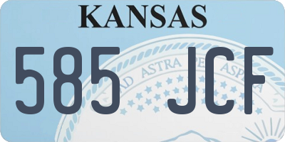 KS license plate 585JCF
