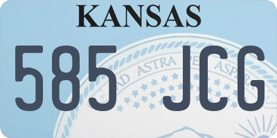 KS license plate 585JCG