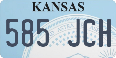 KS license plate 585JCH