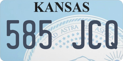 KS license plate 585JCQ