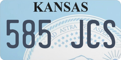 KS license plate 585JCS