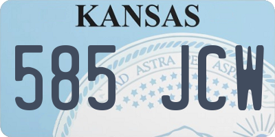 KS license plate 585JCW