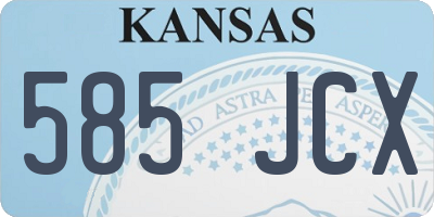 KS license plate 585JCX