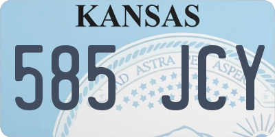 KS license plate 585JCY
