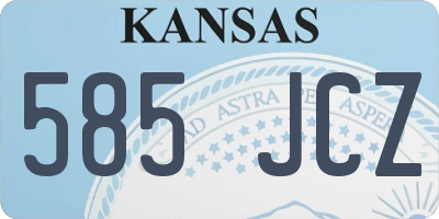 KS license plate 585JCZ