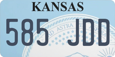 KS license plate 585JDD