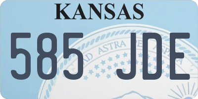 KS license plate 585JDE
