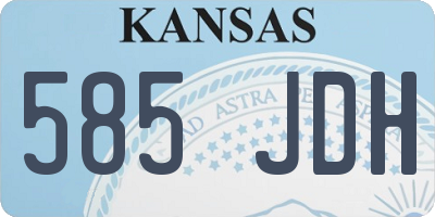 KS license plate 585JDH