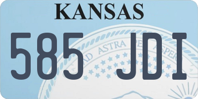 KS license plate 585JDI