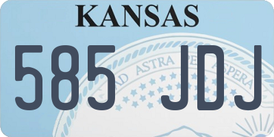 KS license plate 585JDJ