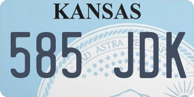 KS license plate 585JDK