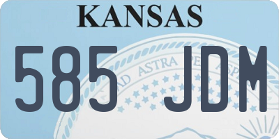 KS license plate 585JDM