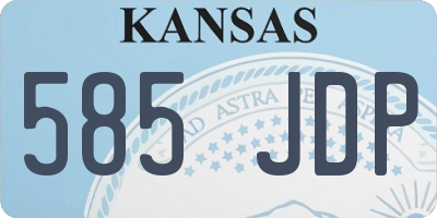 KS license plate 585JDP