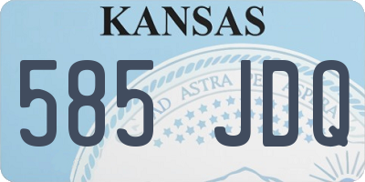 KS license plate 585JDQ