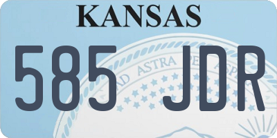 KS license plate 585JDR